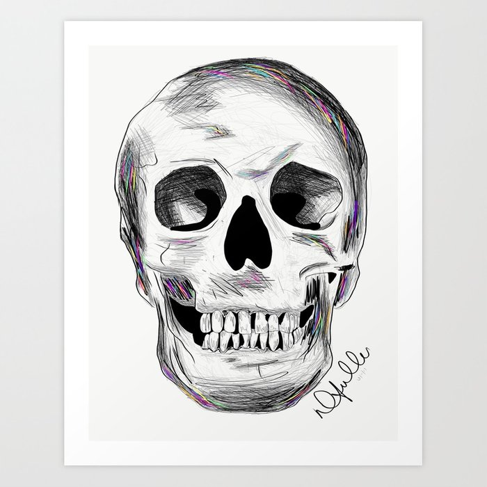 700x700 Pirate Skull Art Print By Pirate Society6 - Pirate Skull Sketch