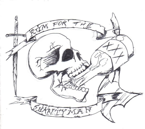 600x535 Pirate Skull Sketch - Pirate Skull Sketch