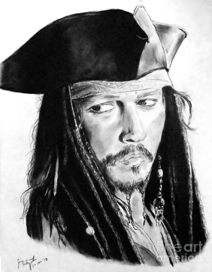 702x900 Johnny Depp As Captain Jack Sparrow In Pirates Of The Caribbean - Pirates Of The Caribbean Sketch