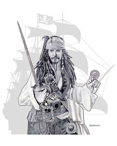 240x300 Pirates Of The Caribbean Drawings Fine Art America - Pirates Of The Caribbean Sketch