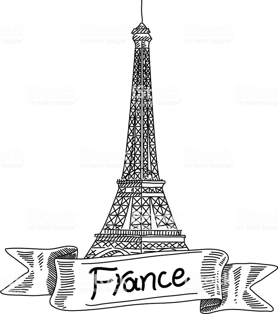 900x1014 Download Drawing Of The Eiffel Tower Clipart Eiffel Tower Leaning - Pisa Tower Sketch
