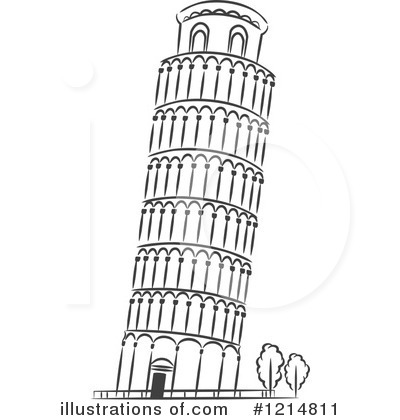 400x420 Eiffel Tower Clipart Pisa Tower - Pisa Tower Sketch