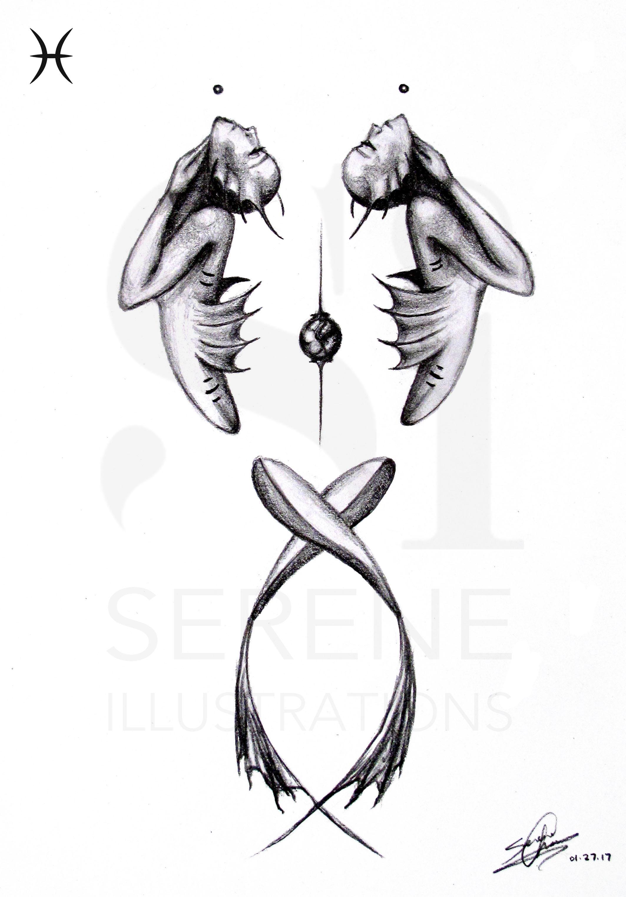 2126x3047 Pisces Sketch Any Recommendations To Improve Learntodraw - Pisces Sketch