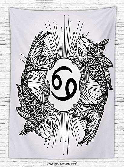 410x550 Zodiac Decor Fleece Throw Blanket Sketch Of Pisces - Pisces Sketch