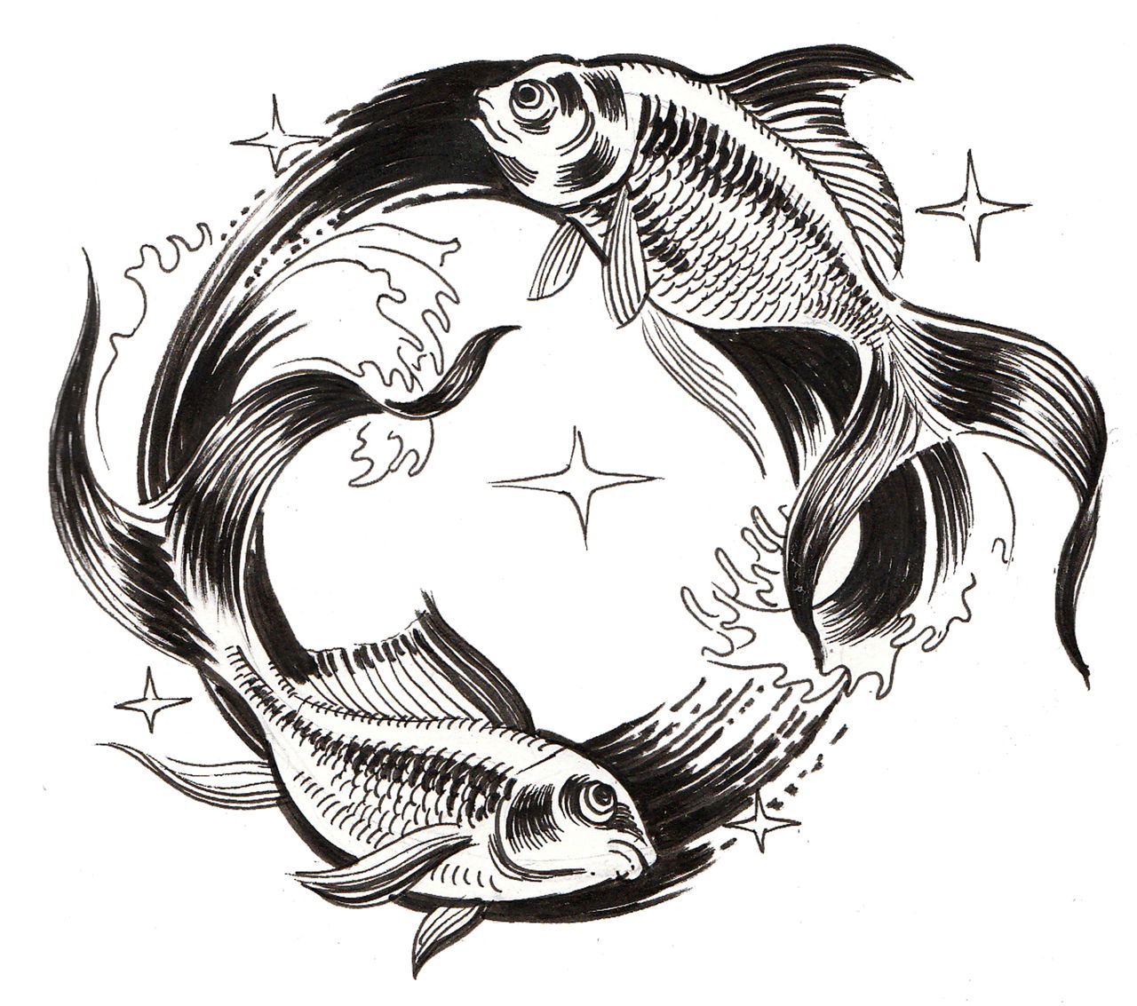 Pisces Sketch at Explore collection of Pisces Sketch