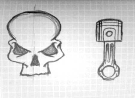 450x325 How To Create A Stylish Skull Based Vector Illustration - Piston Sketch