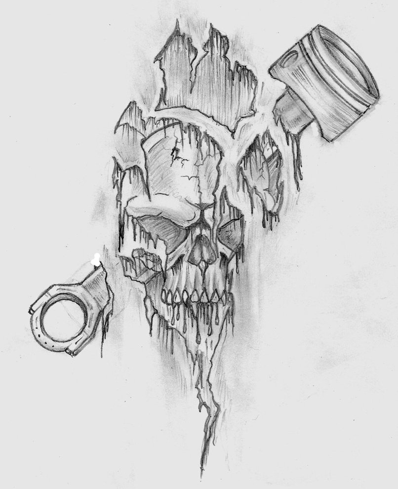806x990 Piston Skull By Shadow3217 - Piston Sketch