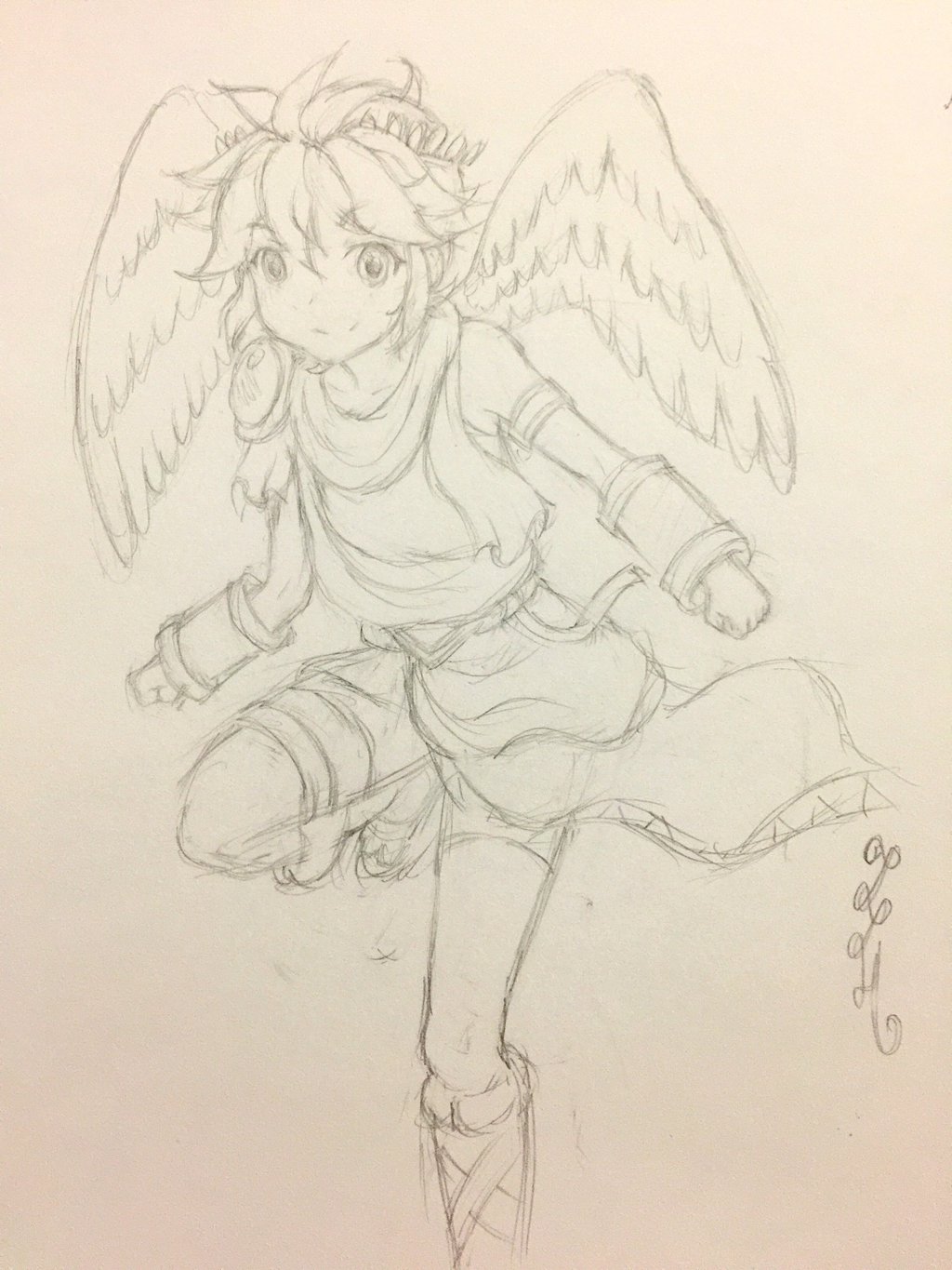 1024x1365 Pit From Kid Icarus Sketch By Yangspirit - Pit Sketch