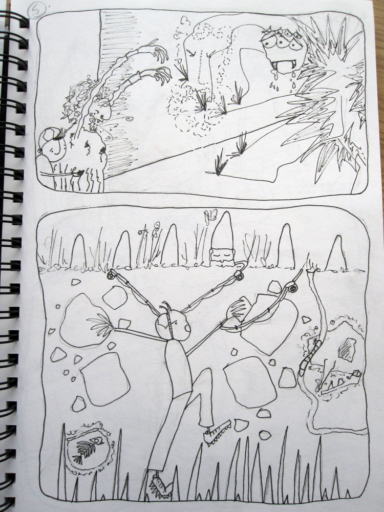 750x1000 Sketch 3 Spider Amp Pit Trap - Pit Sketch