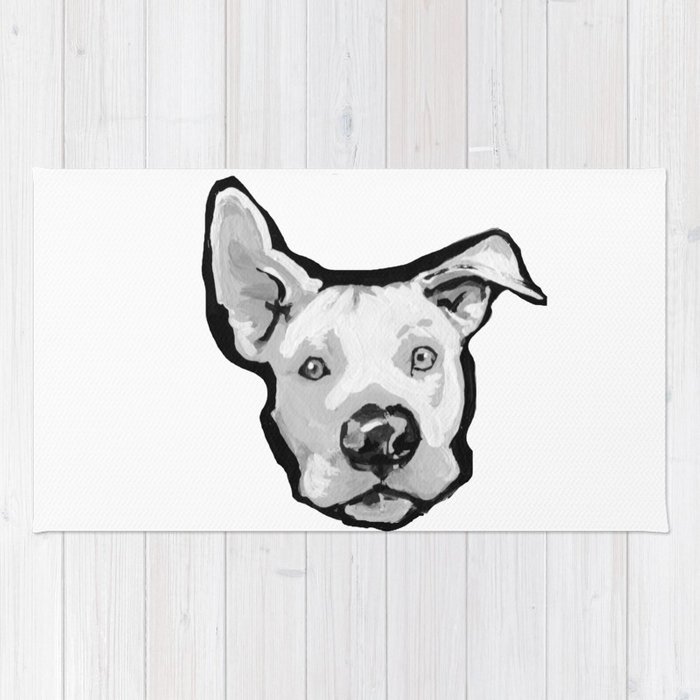 700x700 Rescue Me Pit Bull Pitbull Dog Pop Art Black And White Painting By - Pitbull Dog Sketch