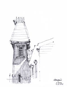 236x305 Penn Ave. Strip District, Pittsburgh Pencil Sketch By Victor - Pittsburgh Sketches