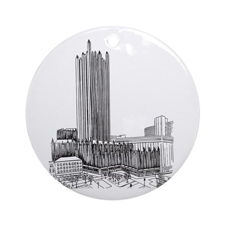 460x460 Pittsburgh Skyline Ornaments - Pittsburgh Skyline Sketch