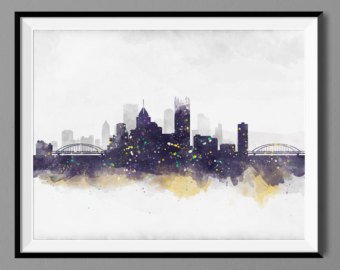 Pittsburgh Skyline Sketch at PaintingValley.com | Explore collection of ...