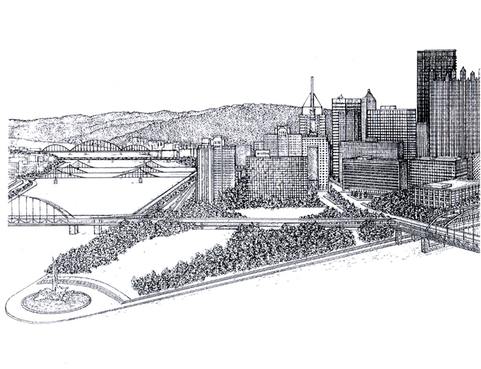 700x538 Pittsburgh Skyline - Pittsburgh Skyline Sketch