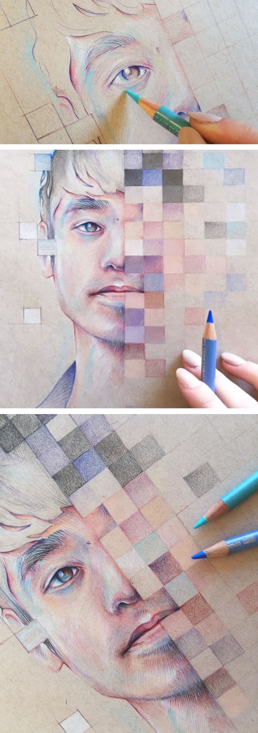 899x2551 Pixel Sketch Inspired By Designer Hiroto Yoshizoe And His - Pixel Sketch