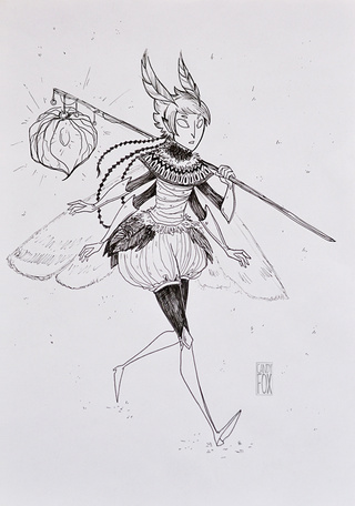 320x456 My First Post! A Cute Little Pixie Chibi. Her Body Is On A Slant - Pixie Sketch