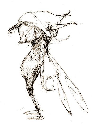 389x549 Pixie Sketch By Brian Froud Ideas Brian Froud, Art - Pixie Sketch