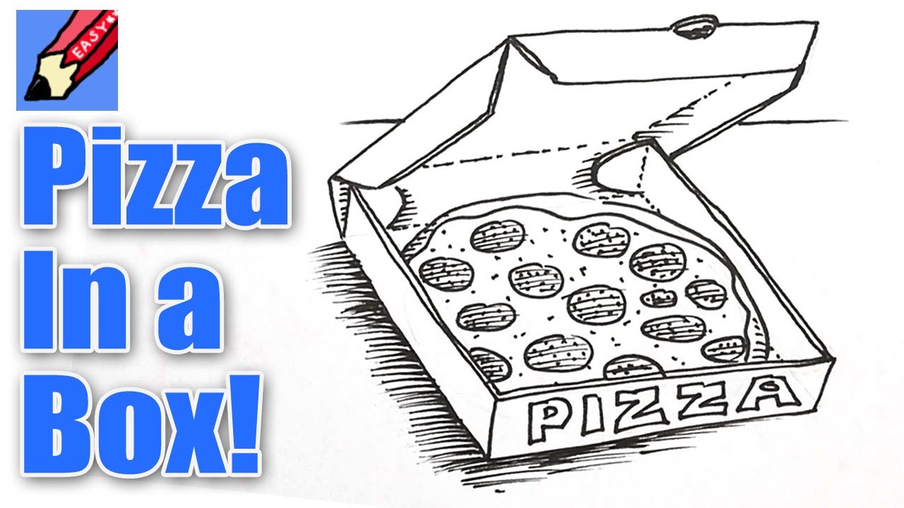 1280x720 How To Draw Pizza In A Box Real Easy - Pizza Sketch