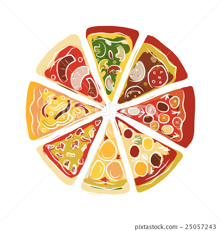 450x468 Pizza, Sketch For Your Design - Pizza Sketch