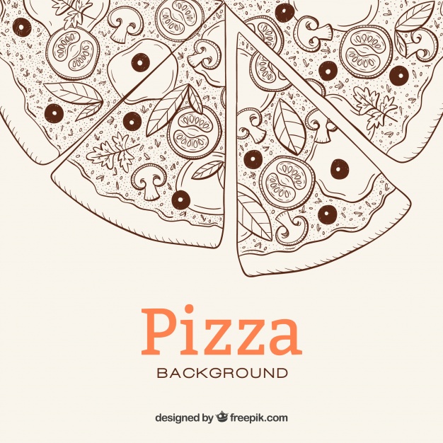 626x626 Pizza Sketch Background Vector Free Download - Pizza Sketch