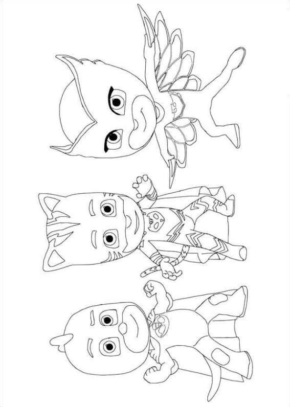 593x832 Kids N 20 Coloring Pages Of Pj Masks - Pj Mask Sketch
