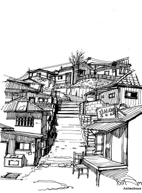 471x640 Pen Drawing 1 Architectural Drawings Drawings - Place Sketch