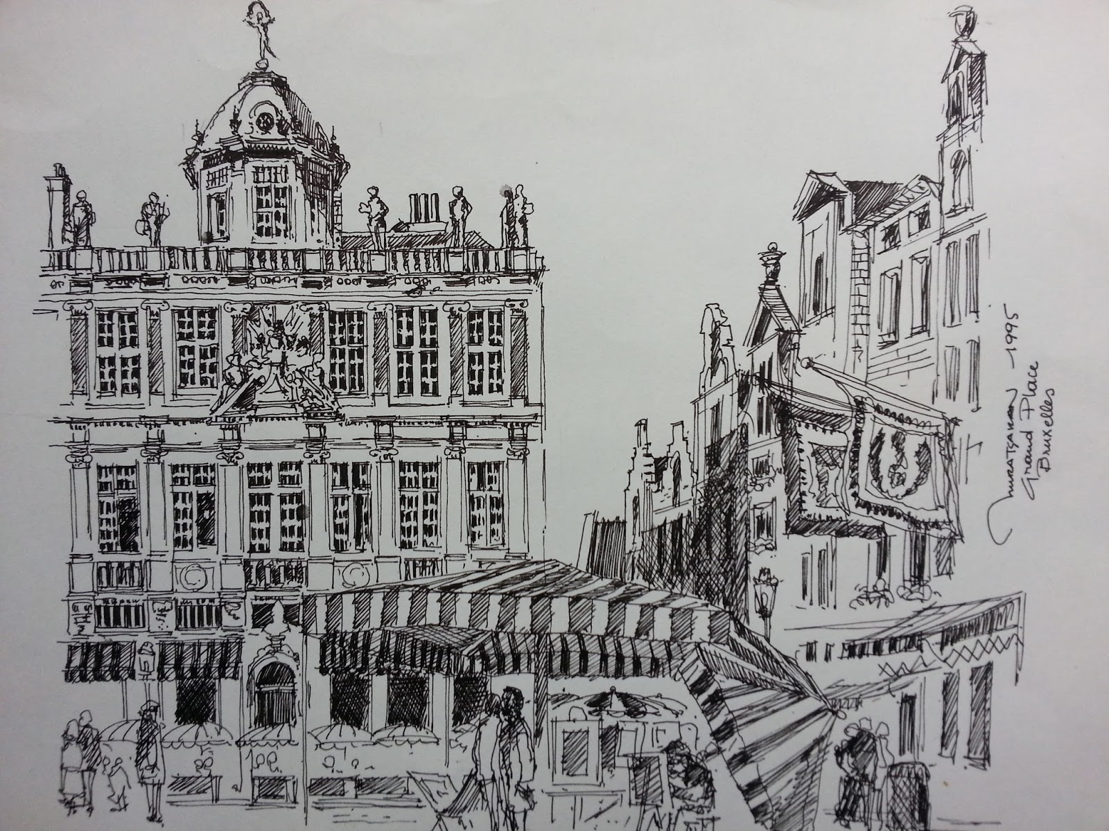 1600x1200 Urban Sketchers Istanbul - Place Sketch