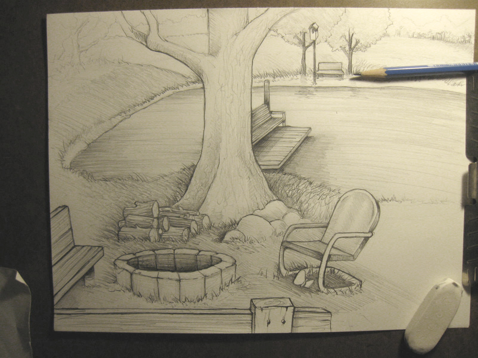 1600x1200 Under The Giant Oak Tree Sketch - Place Sketch