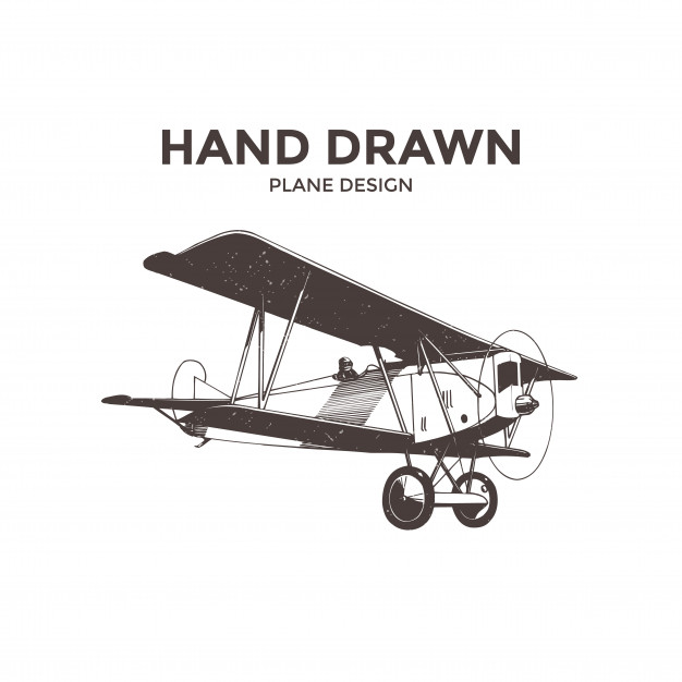 626x626 Hand Drawn Plane Sketch Vector Premium Download - Plane Sketch