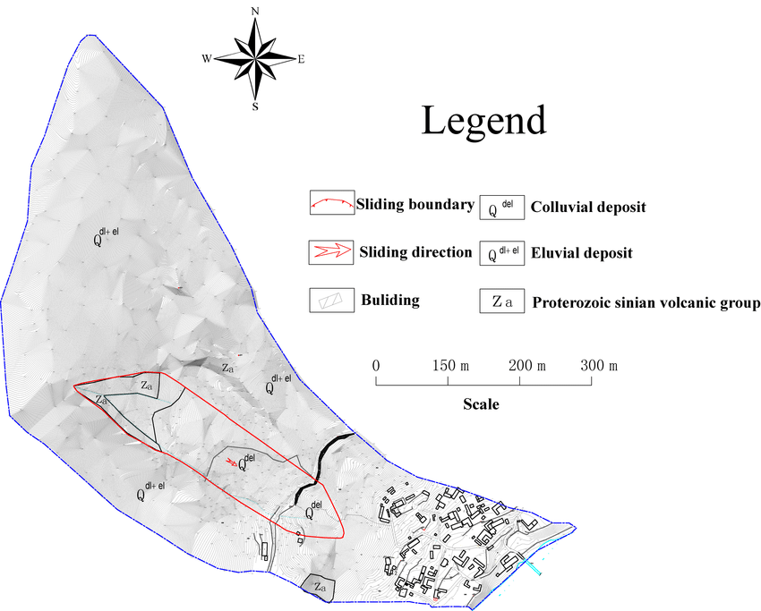 850x683 Plane Sketch Of The Tazhiping Landslide. Download Scientific Diagram - Plane Sketch