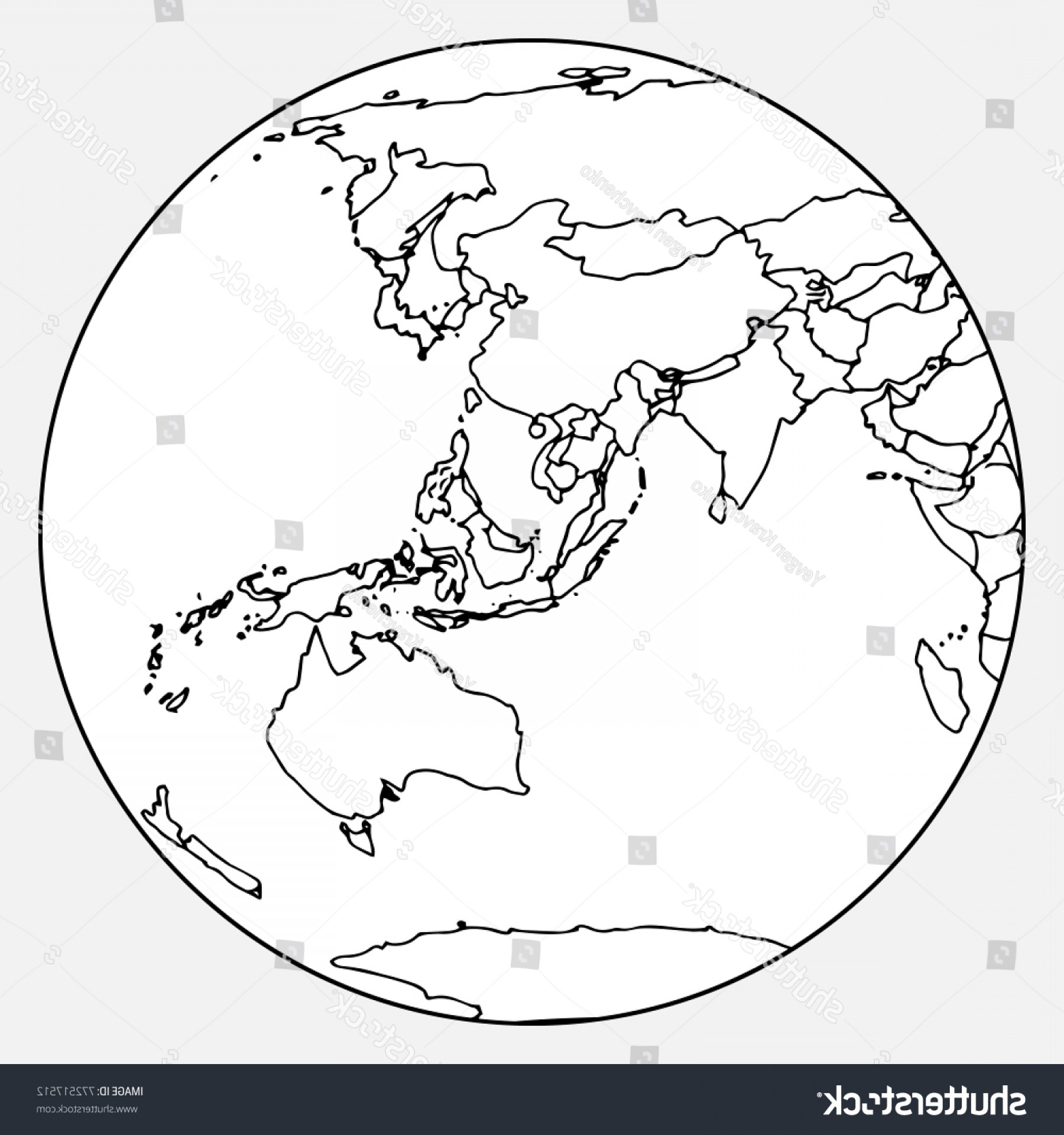 1800x1920 Asia Australia Globe Earth Sketch Planet Lazttweet - Planet Earth Sketch
