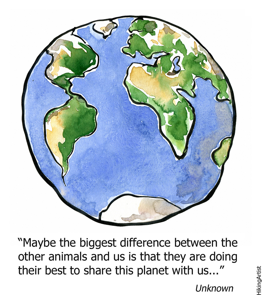 910x1024 Sharing Planet Earth Difference Between Us Humans And The - Planet Earth Sketch