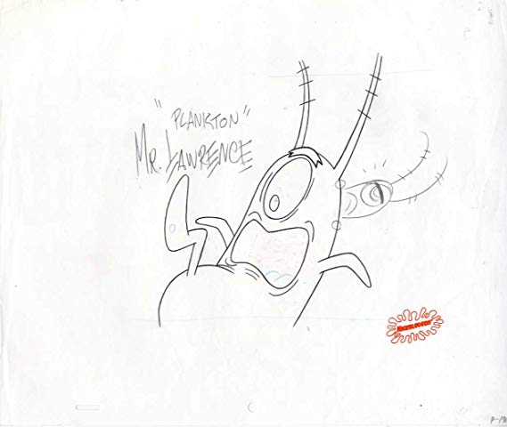 569x480 Original Plankton From Spongebob Squarepants Cartoon - Plankton Sketch