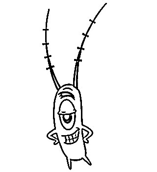 320x350 Sheldon James Plankton Cartoon Sketch - Plankton Sketch