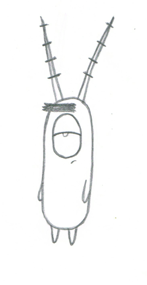 293x566 Drawing Of Plankton - Plankton Sketch