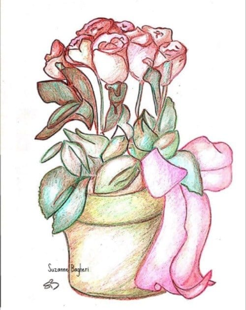 500x629 Flower Pot Sketch - Plant Pot Sketch