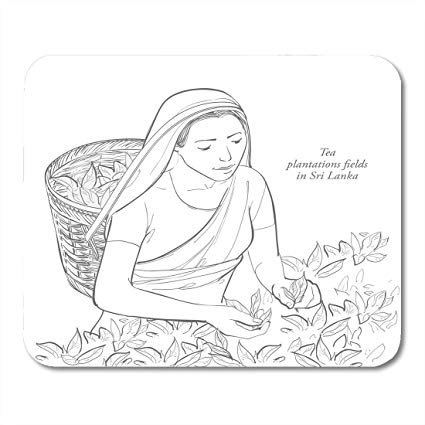 425x425 Nakamela Mouse Pads White Farm Woman In Traditional - Plantation Sketch