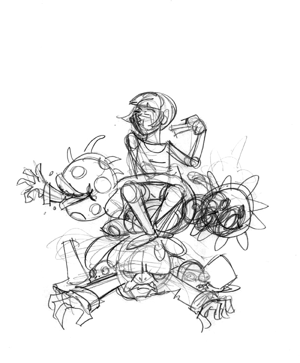 609x737 Plants Vs Zombies Watercolors Patrice - Plants Vs Zombies Sketch