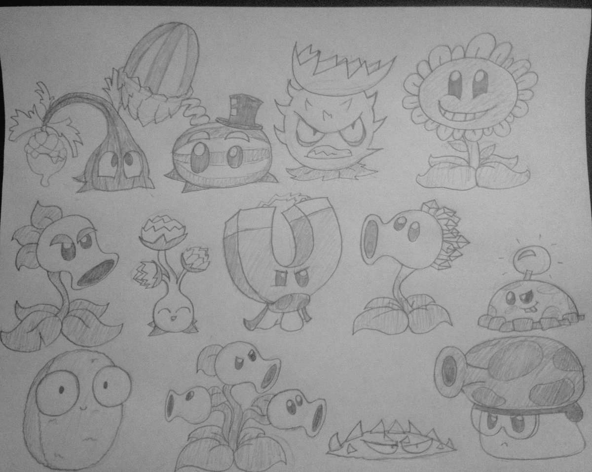 1200x957 Plants Vs. Zombies On Twitter Keep Up The Fantastic Work - Plants Vs Zombies Sketch