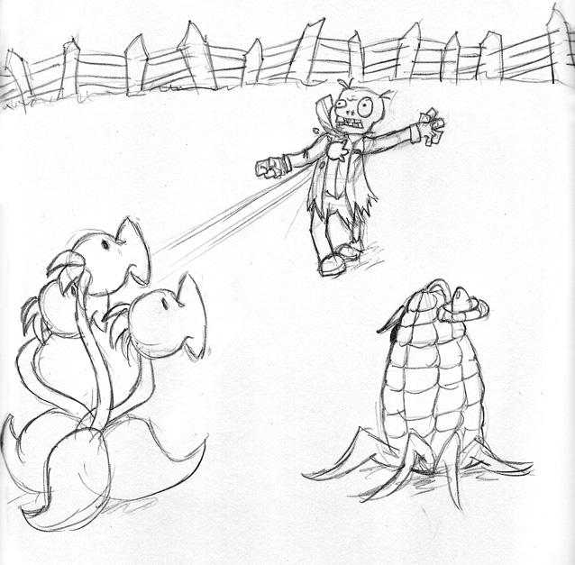 638x627 Sketch Fest! - Plants Vs Zombies Sketch