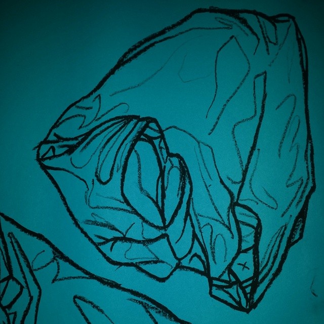 640x640 Plastic Bag Drawing. Oil Pastel On Paper. - Plastic Bag Sketch