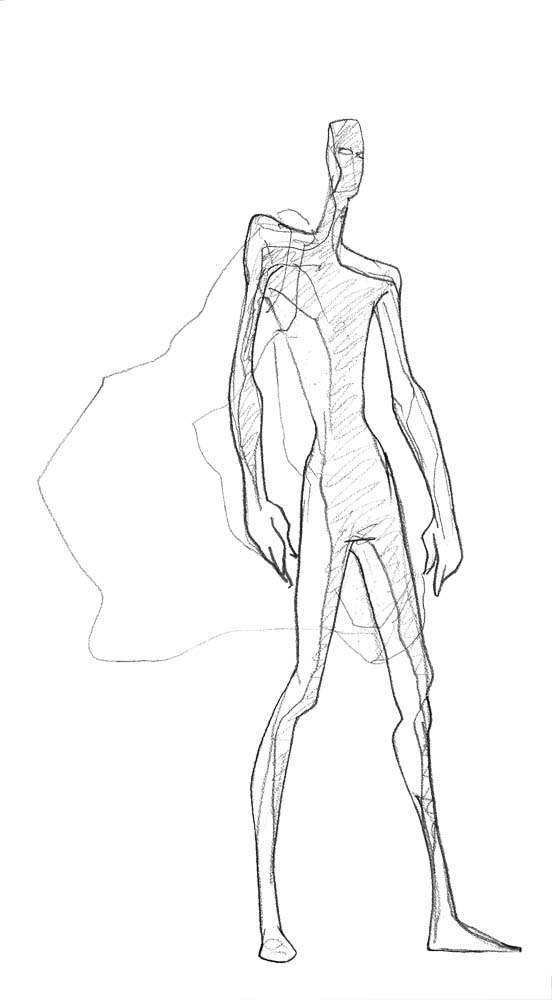 552x1000 Plastic Bag Fairy - Plastic Bag Sketch