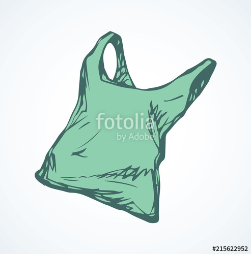 493x500 Plastic Bag. Vector Drawing Stock Image And Royalty Free Vector - Plastic Bag Sketch