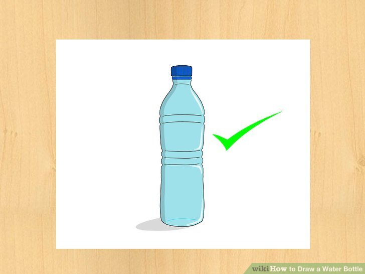 728x546 How To Draw A Water Bottle 11 Steps (With Pictures) - Plastic Bottle Sketch