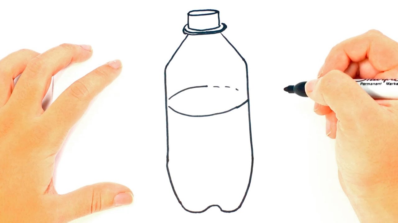 1280x720 How To Draw A Bottle Bottle Easy Draw Tutorial - Plastic Bottle Sketch
