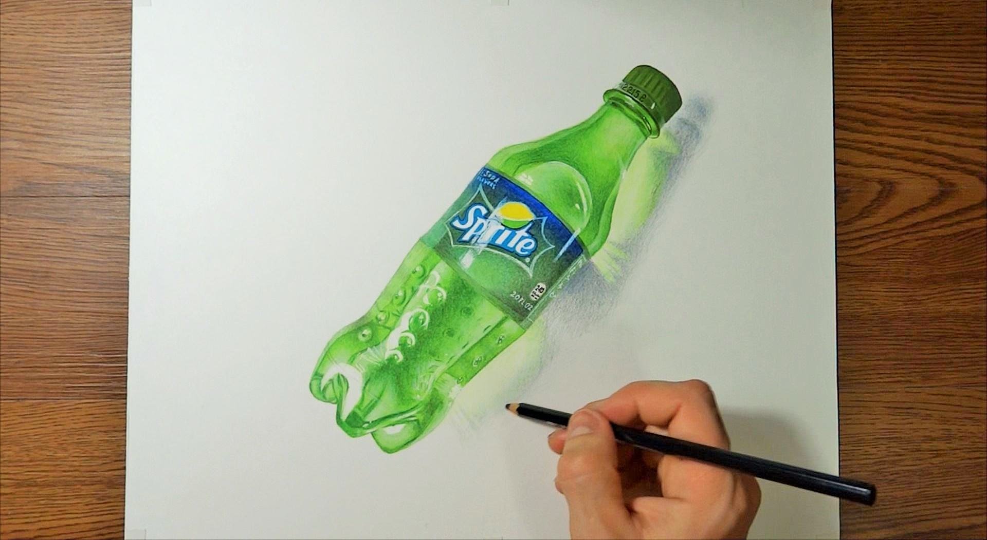 Рисование пластиковой бутылкой