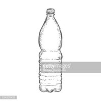200x200 Vector Single Sketch Plastic Bottle Of Water Stock Vectors - Plastic Bottle Sketch