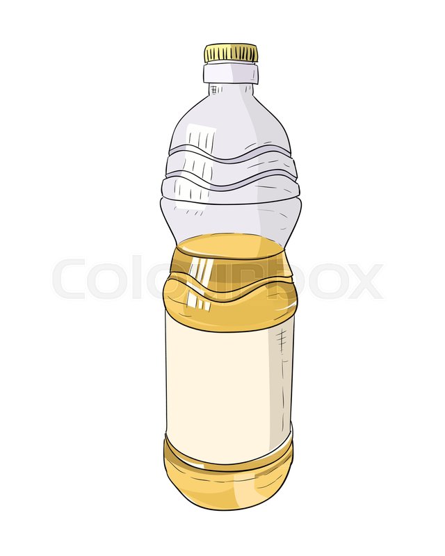 640x800 Vector Color Sketch Of Plastic Bottle. Hand Draw Illustration - Plastic Bottle Sketch