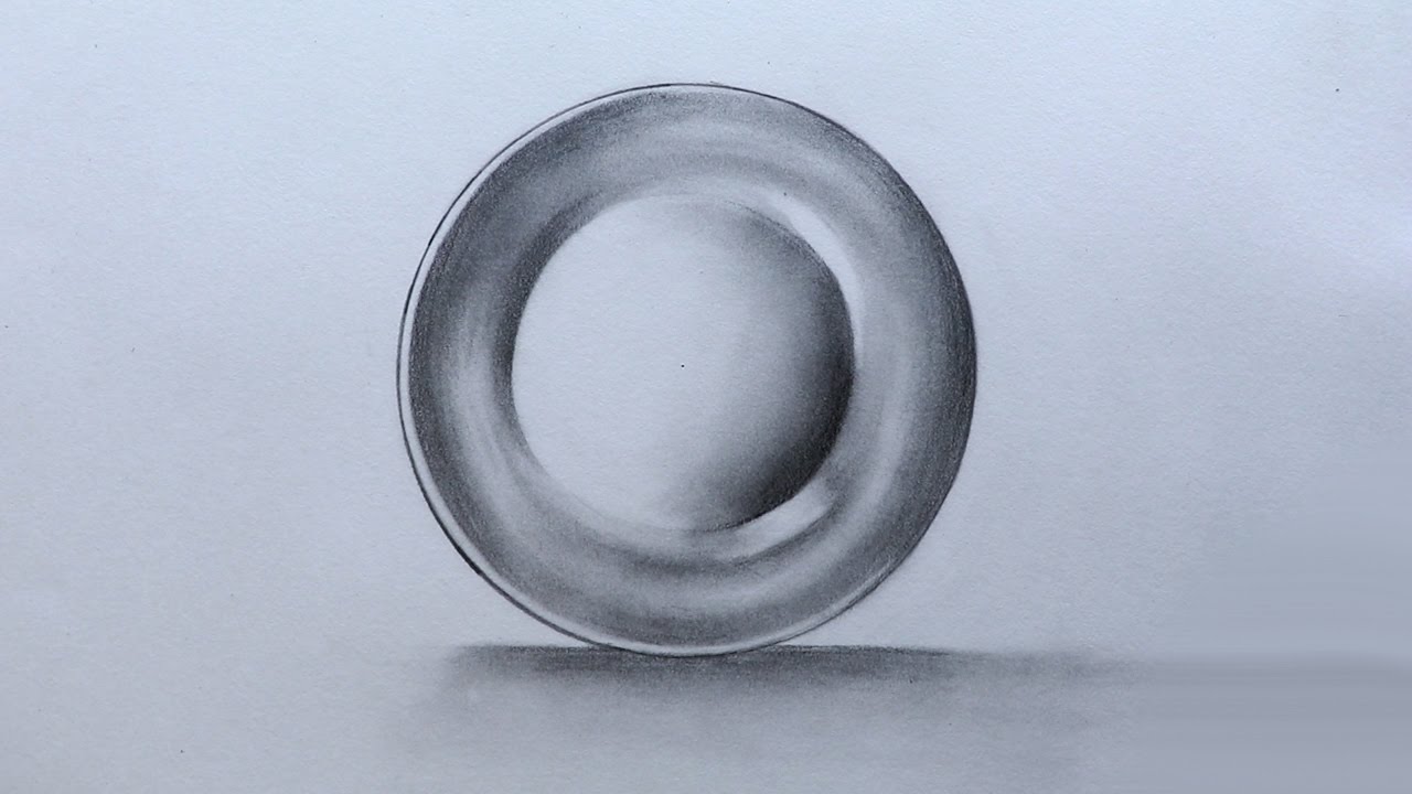 1280x720 How To Sketch A Plate - Plate Sketch