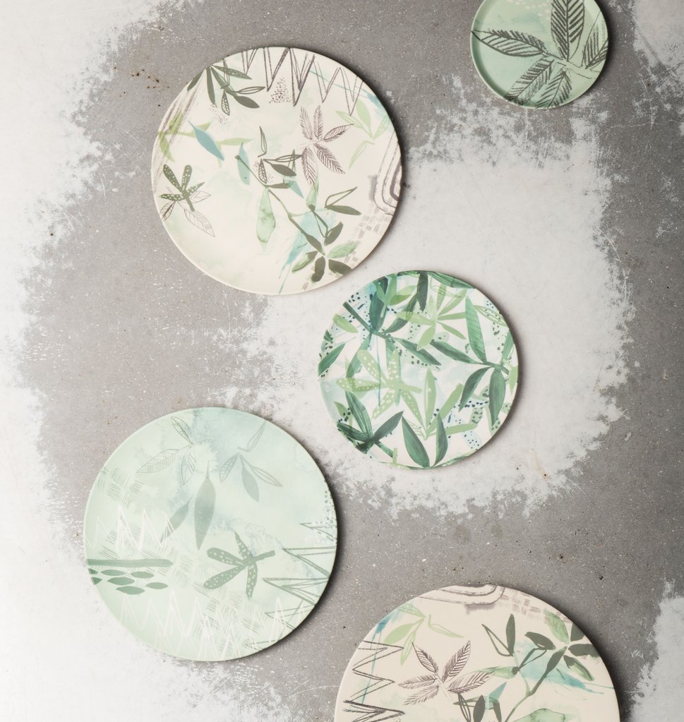 969x1023 Plate Sketch Of Nature, Forrest Bamboo Urban Nature Culture - Plate Sketch